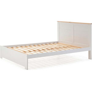 Bílá dvoulůžková postel 140x190 cm Akira – Marckeric