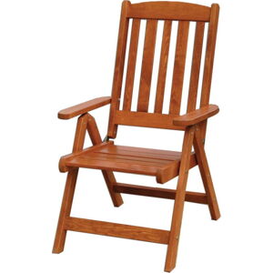 Hnědá dřevěná zahradní židle Luisa – Rojaplast