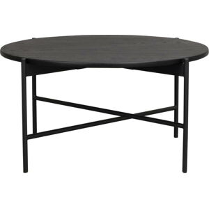 Černý konferenční stolek Rowico Skye, ø 85 cm