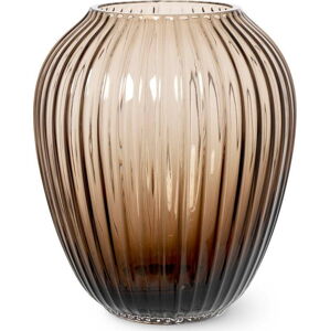 Hnědá skleněná váza Kähler Design Hammershøi, výška 18,5 cm