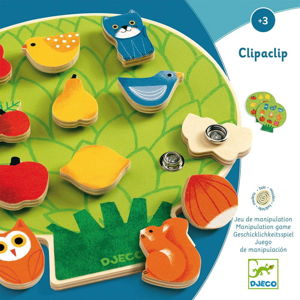 Dětská dřevěná připínací hra Djeco ClipaBoa