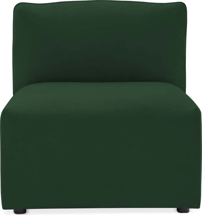Emeraldově zelený prostřední modul pohovky Vivonita Velvet Cube
