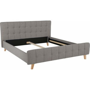 Šedá dvoulůžková postel Støraa Limbo, 180 x 200 cm