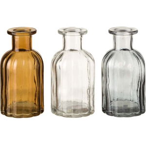Sada 3 skleněných dekorativních lahví Unimasa Modena
