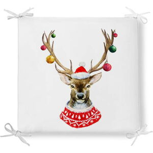 Vánoční podsedák s příměsí bavlny Minimalist Cushion Covers Merry Reindeer, 42 x 42 cm