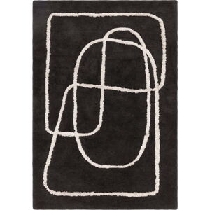 Černý ručně tkaný vlněný koberec 200x300 cm Matrix – Asiatic Carpets