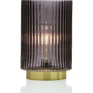 Šedá skleněná olejová LED lampa Versa Relax, ⌀ 15 cm