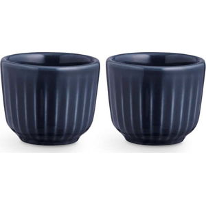 Sada 2 tmavě modrých porcelánových misek na vajíčka Kähler Design Hammershoi, ⌀ 5 cm