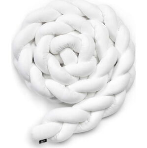Bílý bavlněný pletený mantinel do postýlky ESECO, délka 220 cm