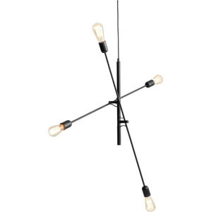 Černé závěsné světlo pro 4 žárovky Custom Form Twigo