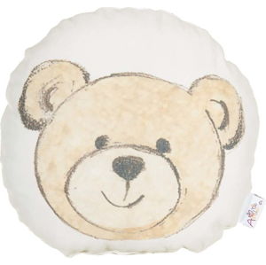 Dětský polštářek s příměsí bavlny Mike & Co. NEW YORK Pillow Toy Bearie, 23 x 23 cm