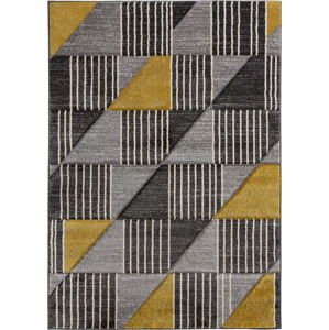 Šedo-žlutý koberec Flair Rugs Velocity, 120 x 170 cm