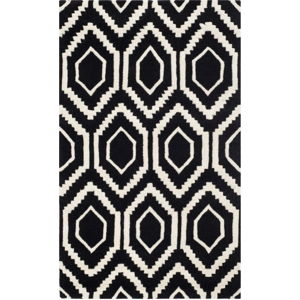 Černý vlněný koberec Safavieh Essex, 152 x 91 cm
