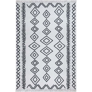 Bílo-černý bavlněný koberec Oyo home Duo, 60 x 100 cm