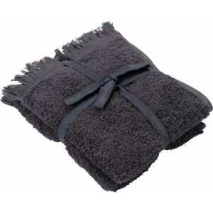 Tmavě šedé bavlněné ručníky v sadě 2 ks 30x50 cm FRINO – Blomus