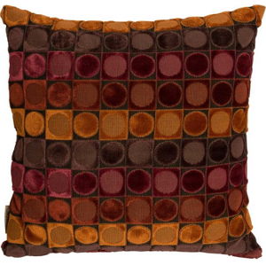 Červeno-oranžový polštář Dutchbone Ottava, 45 x 45 cm