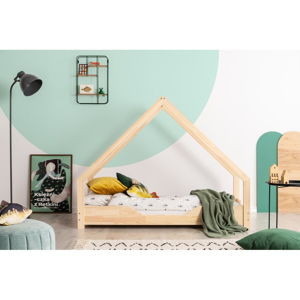 Domečková dětská postel z borovicového dřeva Adeko Loca Bon, 100 x 190 cm