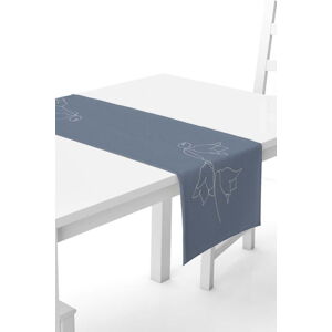Modrý běhoun na stůl Kate Louise, 40 x 140 cm