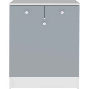 Šedo-bílá koupelnová skříňka 60x82 cm Combi – TemaHome