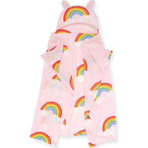 Růžová dětská deka z mikroplyše 120x150 cm Rainbow Hearts – Catherine Lansfield