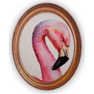 Oválný nástěnný obraz Really Nice Things Flamingo