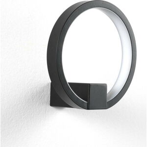 Černé nástěnné svítidlo Tomasucci Ring, ø 15 cm