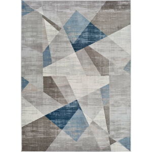 Šedo-modrý koberec Universal Babek Geo, 80 x 150 cm
