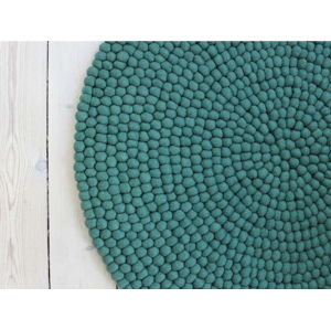 Zelený kuličkový vlněný koberec Wooldot Ball Rugs, ⌀ 90 cm