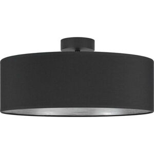 Černé stropní svítidlo s detailem ve stříbrné barvě Sotto Luce Tres XL, ⌀ 45 cm