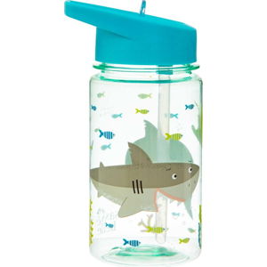 Dětská láhev na vodu s brčkem Sass & Belle Drink Up Shelby the Shark, 400 ml