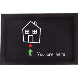 Černá rohožka Hanse Home You Are Here, 40 x 60 cm