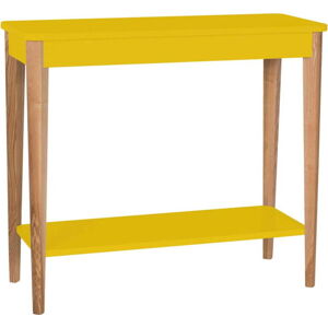 Žlutý konzolový stolek Ragaba Ashme, šířka 85 cm