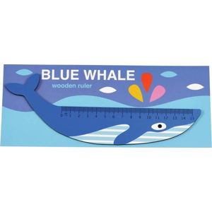 Dřevěné pravítko ve tvaru velryby Rex London Blue Whale
