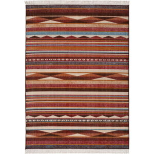 Červený koberec Universal Caucas Stripes, 80 x 150 cm