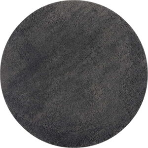 Antracitový kulatý koberec 133x133 cm – Flair Rugs