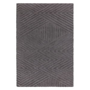 Antracitový vlněný koberec 120x170 cm Hague – Asiatic Carpets