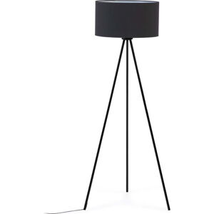 Černá stojací lampa s textilním stínidlem (výška 157 cm) Ikia – Kave Home