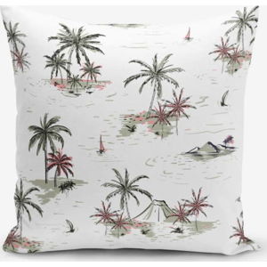 Bílý povlak na polštář Minimalist Cushion Covers Palm Adası, 45 x 45 cm