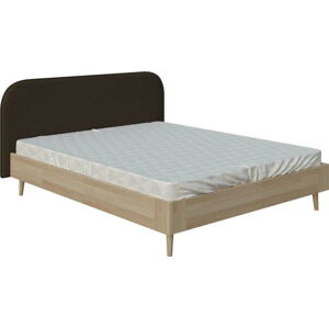Hnědá dvoulůžková postel ProSpánek Arianna, 140 x 200 cm