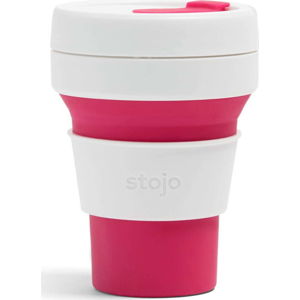 Bílo-růžový skládací hrnek Stojo Pocket Cup, 355 ml