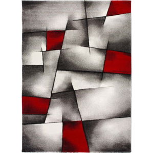 Červeno-šedý koberec Universal Malmo, 140 x 200 cm