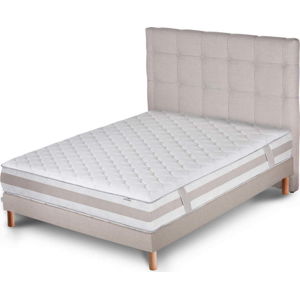 Světle šedá postel s matrací Stella Cadente Maison Saturne Saches, 140 x 200  cm