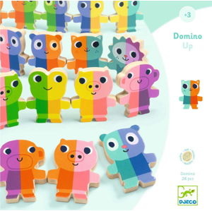 Dětské dřevěné domino 3D Djeco