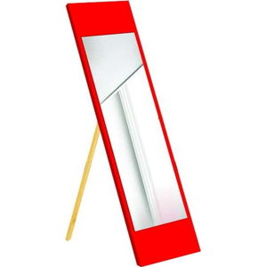 Stojací zrcadlo s červeným rámem Oyo Concept, 35 x 140 cm