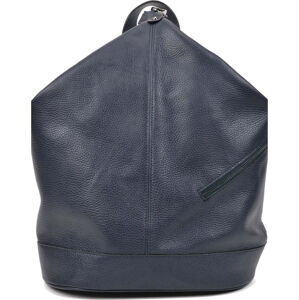Tmavě modrý kožený batoh Carla Ferreri Chic