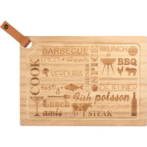 Krájecí prkénko z bambusového dřeva Wenko Steak Board, 39,5 x 28 cm