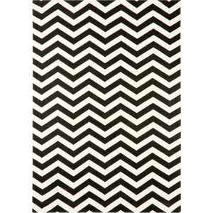 Černo-bílý koberec Asiatic Carpets Zig Zag, 120 x 170 cm