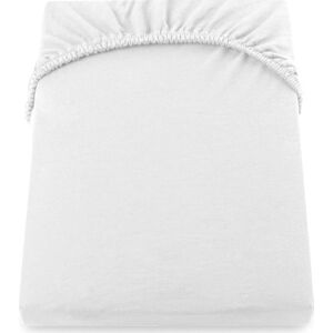 Bílé napínací prostěradlo jersey 140x200 cm Amber – DecoKing