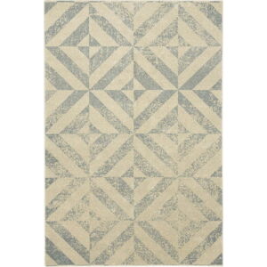 Béžový vlněný koberec 133x180 cm Tile – Agnella