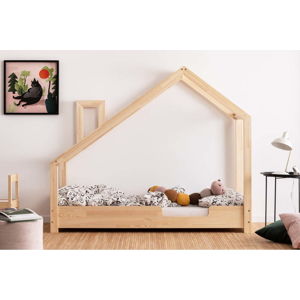 Domečková postel z borovicového dřeva Adeko Luna Carl, 70 x 160 cm